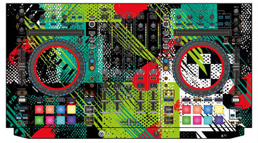 Denon DJ MC 7000 Skin Fractor Green